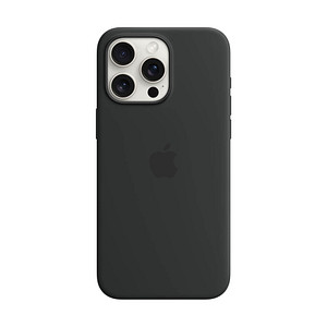 Image of Apple Silikon Case mit MagSafe Handy-Cover für Apple iPhone 15 Pro Max schwarz