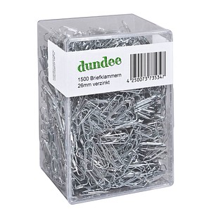 Image of 1.500 dundee Büroklammern silber Metall