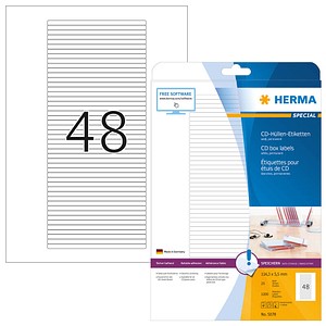 Image of 1.200 HERMA CD-Etiketten weiß