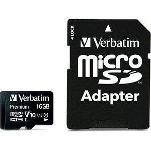 Image of Verbatim Speicherkarte microSDHC-Card Premium 16 GB