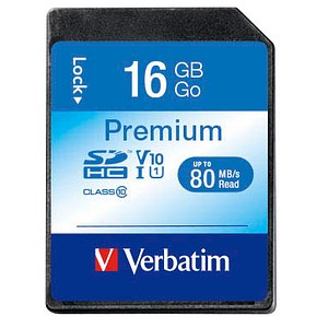 Image of Verbatim Speicherkarte SDHC-Card Premium 16 GB