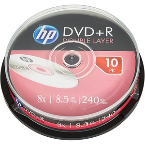 Image of 10 HP DVD+R 8,5 GB Double Layer