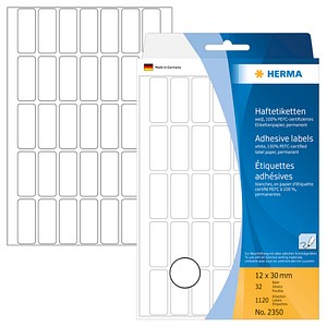 Image of 1.120 HERMA Etiketten 2350 weiß 30,0 x 12,0 mm
