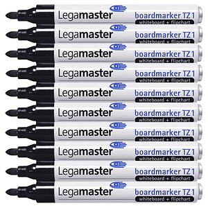 Image of Legamaster TZ 1 Whiteboard- und Flipchart-Marker schwarz 1,5 - 3,0 mm, 10 St.