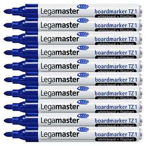 Image of Legamaster TZ 1 Whiteboard- und Flipchart-Marker blau 1,5 - 3,0 mm, 10 St.