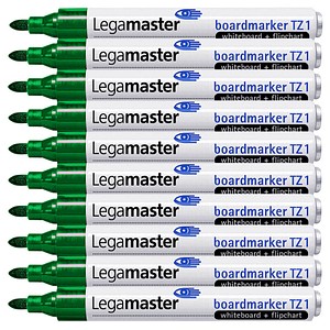 Image of Legamaster TZ 1 Whiteboard- und Flipchart-Marker grün 1,5 - 3,0 mm, 10 St.