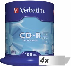 Image of 4x100 Verbatim Data Life CD-R 80 700MB, 52x Speed, Spindel