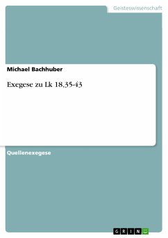 Image of Exegese zu Lk 18,35-43 (eBook, PDF)