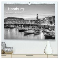 Image of Hamburg monochrome Impressionen (hochwertiger Premium Wandkalender 2025 DIN A2 quer), Kunstdruck in Hochglanz