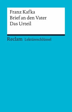 Image of Lektüreschlüssel. Franz Kafka: Brief an den Vater / Das Urteil (eBook, PDF)