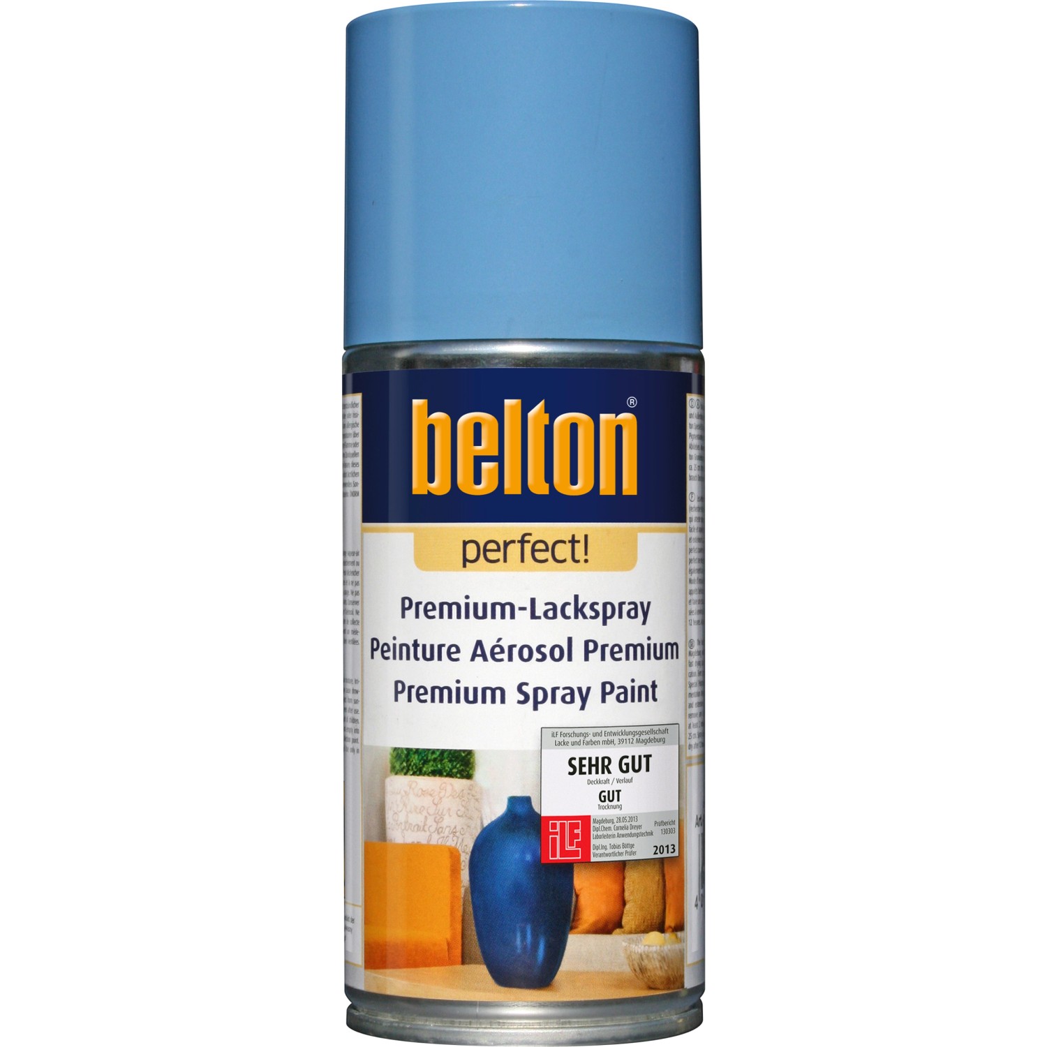 Image of Belton Perfect Premium-Lackspray Hellblau seidenmatt 150 ml