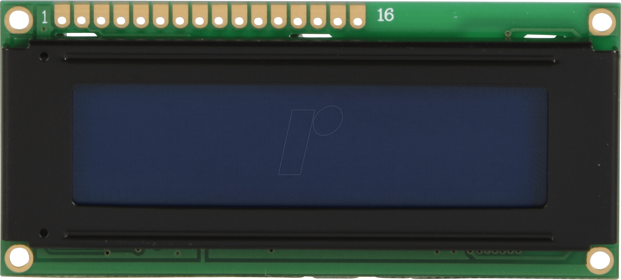 Image of LCD-PM 2X16-10 D - LCD-Modul, 2x16, 80x36x10,5mm, bl/ws, m.Bel.