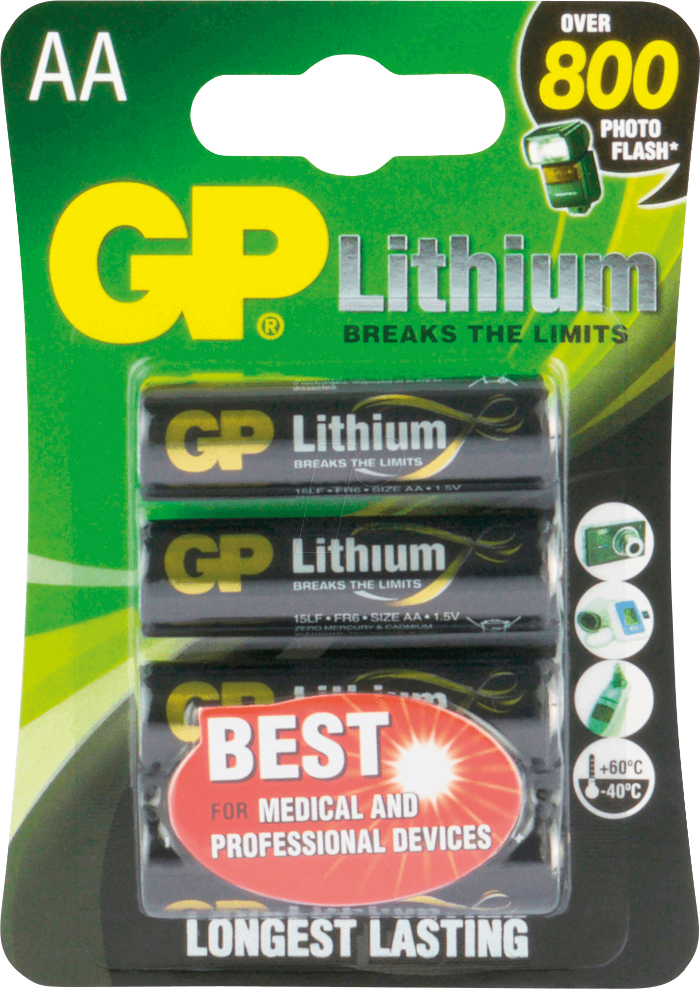 Image of GP LI4 AA - Lithium Batterie, AA (Mignon), 4er-Pack
