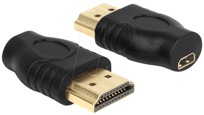 Image of DELOCK 65507 - Adapter, HDMI micro D Buchse auf HDMI A Stecker