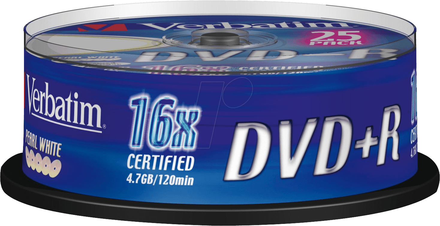 Image of DVD+R4,7 VER25 - Verbatim DVD+R 4,7GB, 25-er CakeBox