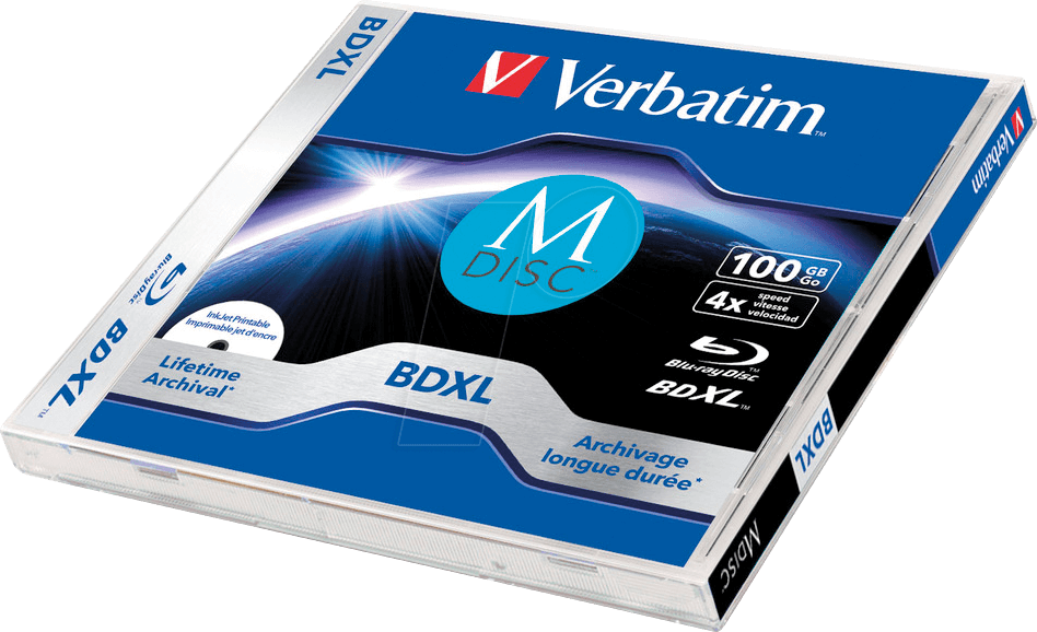 Image of M-DISC BD-R XL 100GB/1-4x Jewelcase (1 Disc) (43833)