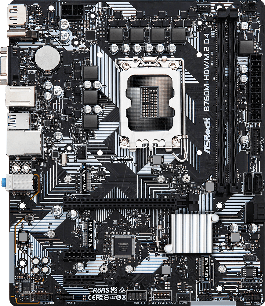 Image of ASR 90MXBL40 - ASRock B760M-HDV/M.2 D4 (1700)