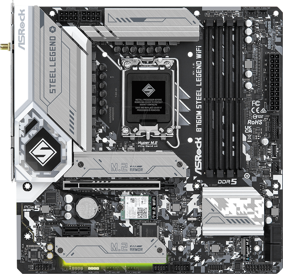 Image of ASR 90MXBL70 - ASRock B760M Steel Legend WiFi (1700)