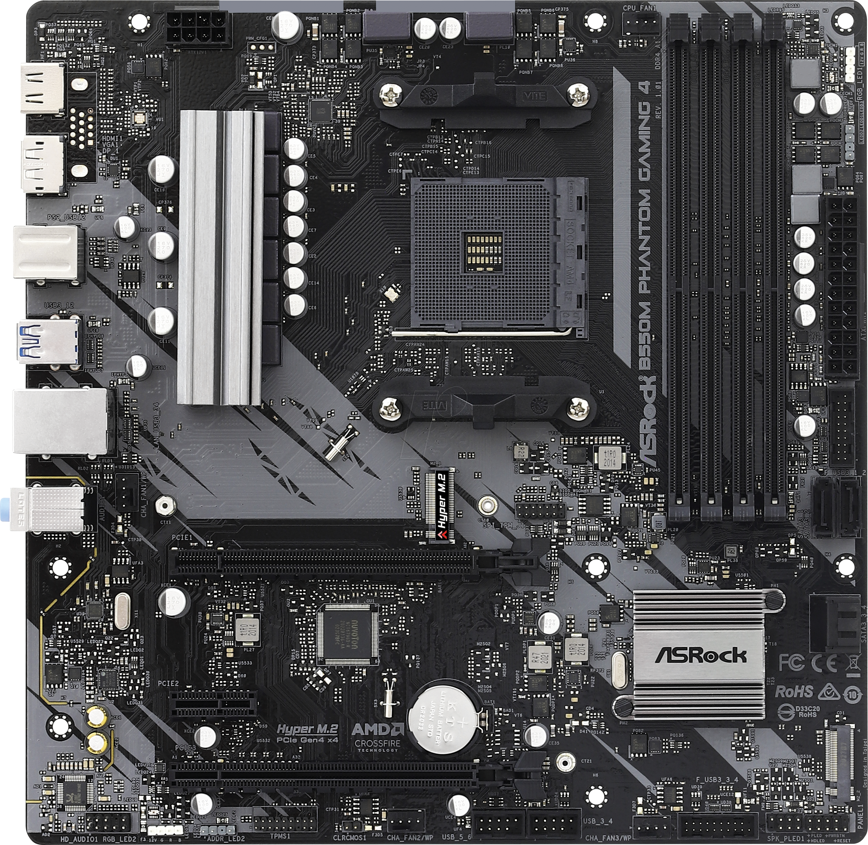 Image of ASR 90MXBE90 - ASRock B550M Phantom Gaming 4 (AM4)