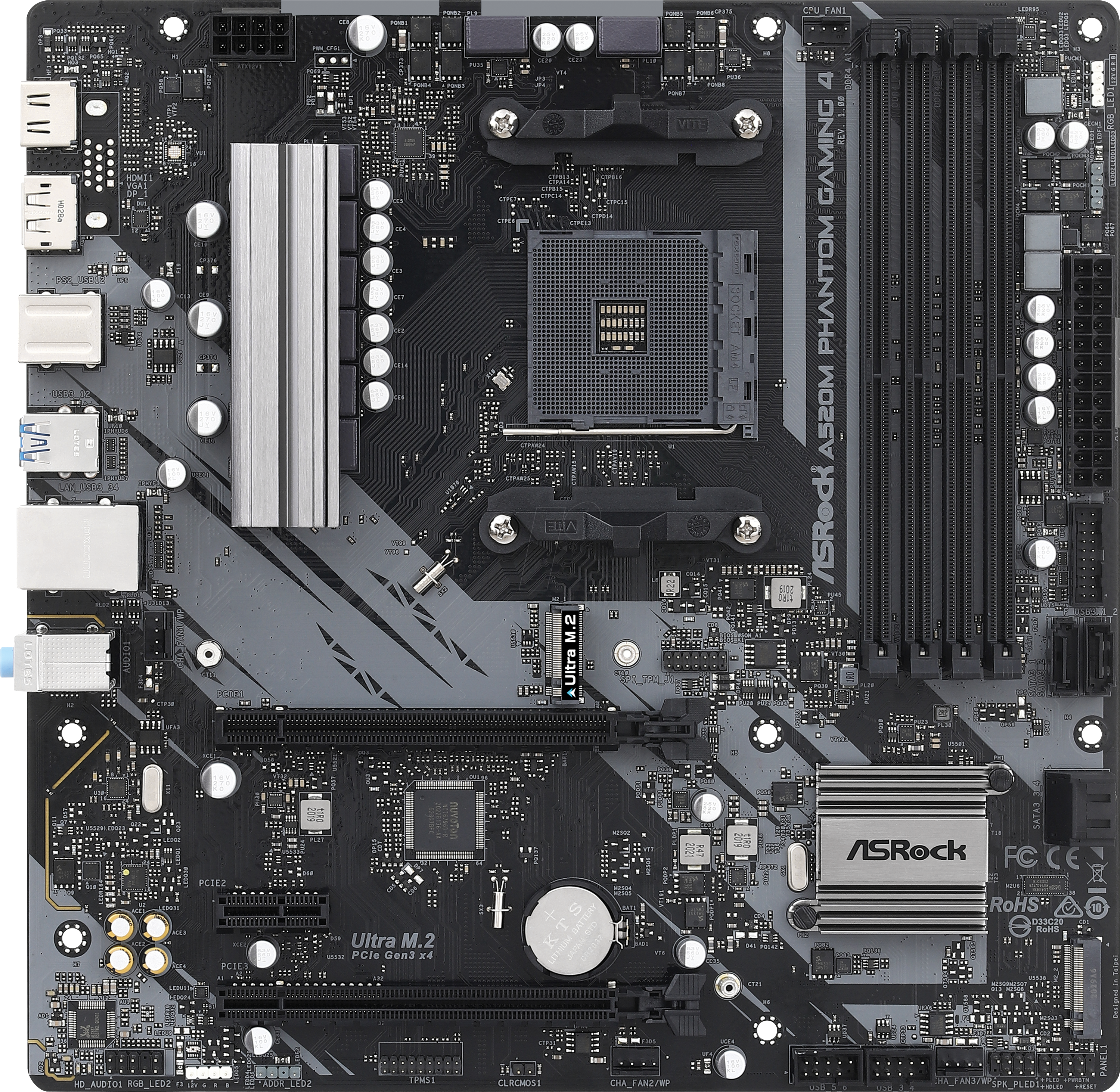 Image of ASR 90MXBEK0 - ASRock A520 Phantom Gaming 4 (AM4)