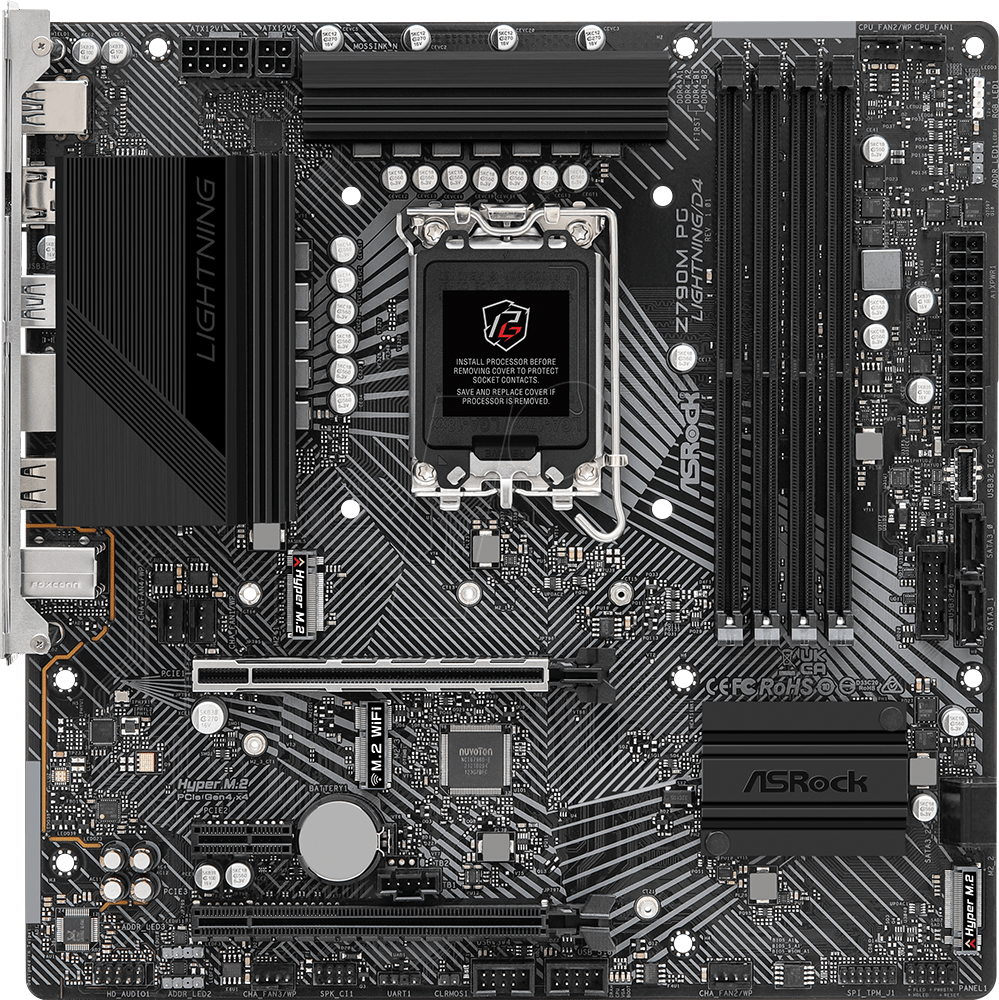 Image of ASR 90MXBJW0 - ASRock Z790M Phantom Gaming Lightning/D4 (1700)