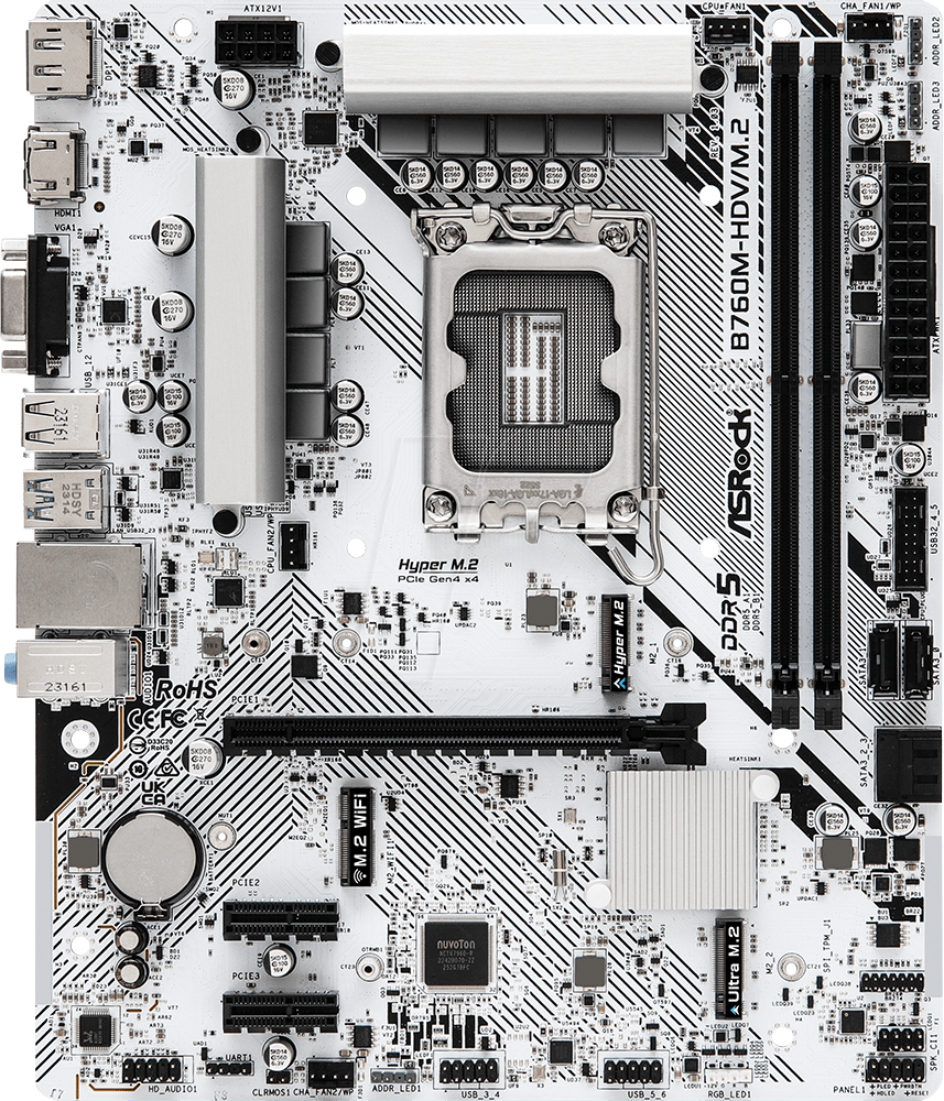 Image of ASR 90MXBMJ0 - ASRock B760M-HDV/M.2 (1700)