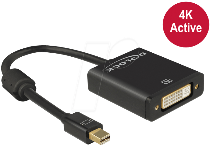 Image of DELOCK 62603 - DisplayPort Adapter, Mini DP 1.2 Stecker auf DVI 24+5 Buchse