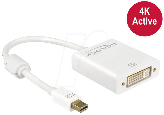 Image of DELOCK 62604 - DisplayPort Adapter, Mini DP 1.2 Stecker auf DVI 24+5 Buchse