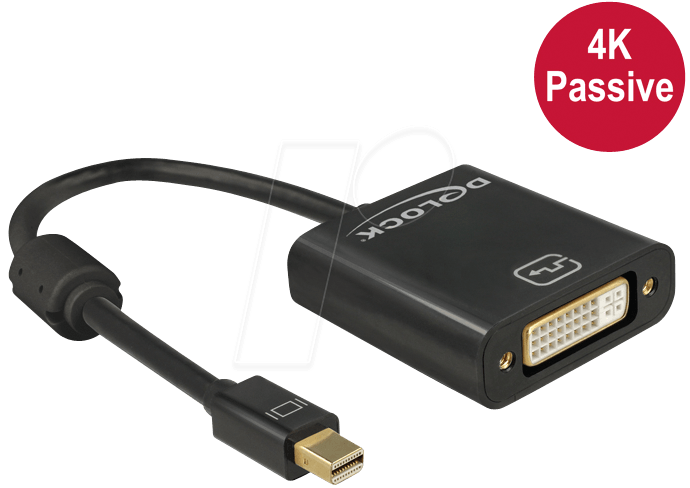 Image of DELOCK 62605 - DisplayPort Adapter, Mini DP 1.2 Stecker auf DVI 24+5 Buchse