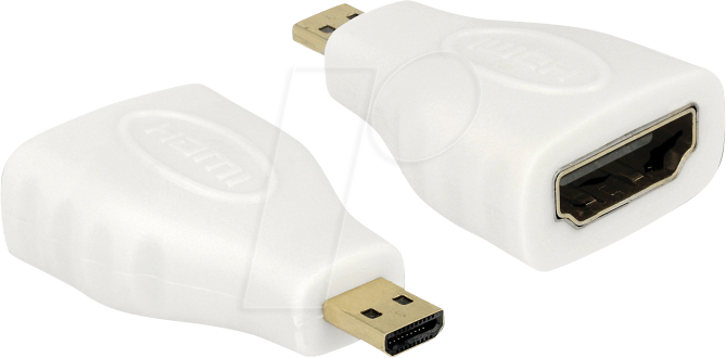 Image of DELOCK 65276 - HDMI Adapter, Micro-D Stecker auf A Buchse