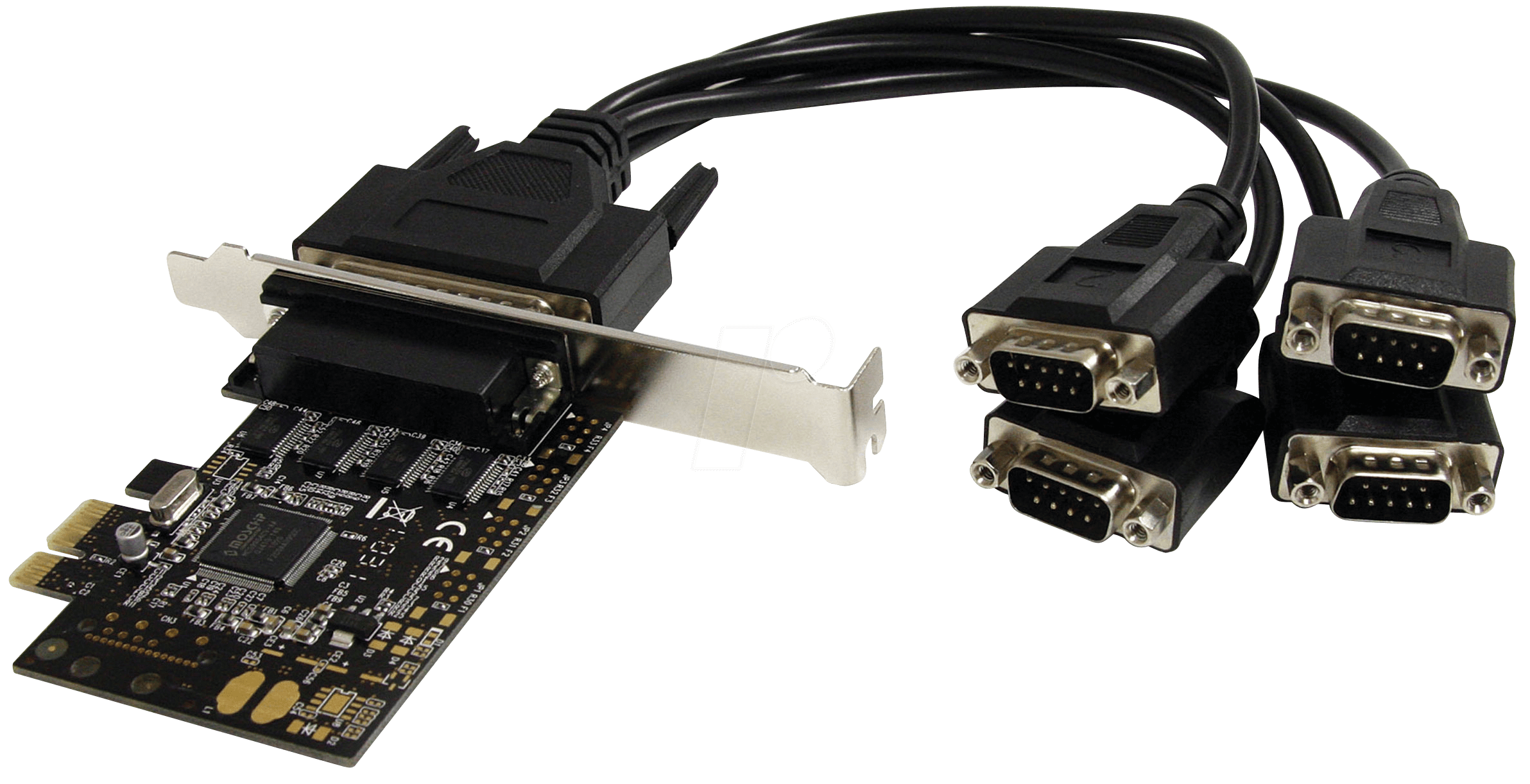 Image of ST PEX4S553B - 4 Port RS232, seriell, PCIe Karte, Low Profile