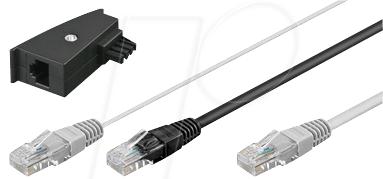 Image of AK FB Y 3,0M - Y-Kabel für Fritzbox (VoiP), 3,0 m inkl. TAE Adpt.
