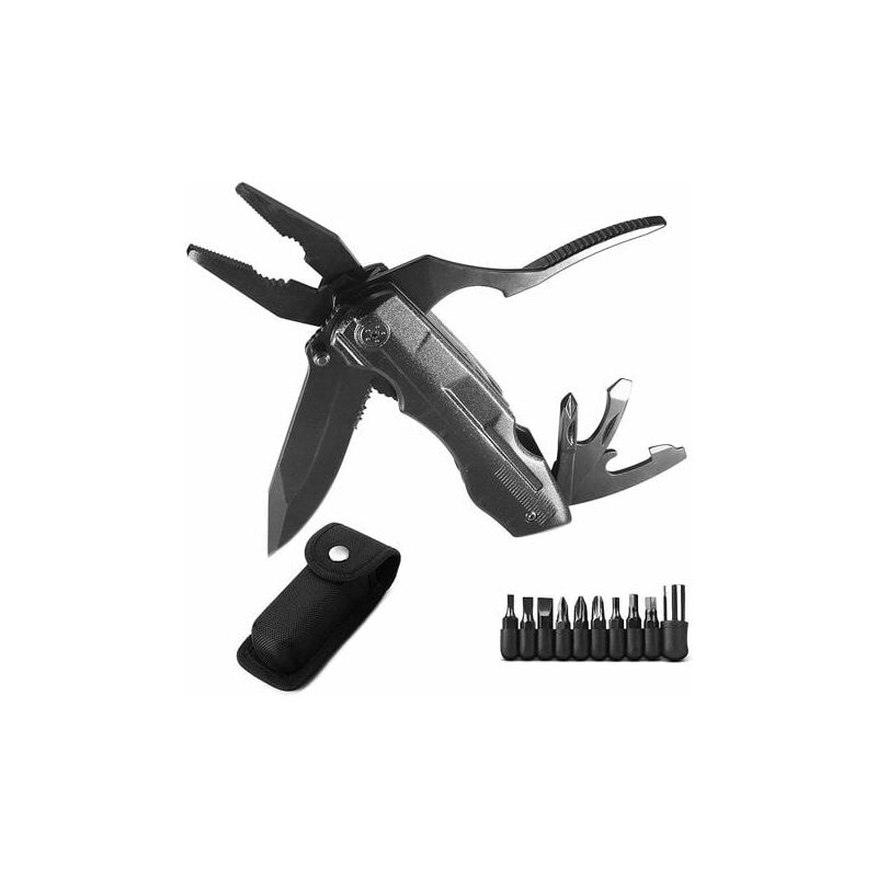 Image of Multitool Taschenmesser, 5 in 1 Multifunktions-Taschenwerkzeug edc Kombiwerkzeug mit Klappmesser, Blechdosen, ffner Flaschen und Schraubendreher,