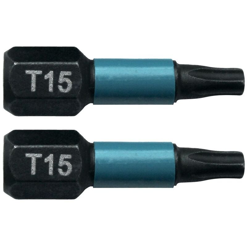 Image of Makita - Bit T15 25 mm Schrauben Befestigen 2 Stück Impact Black B-63666