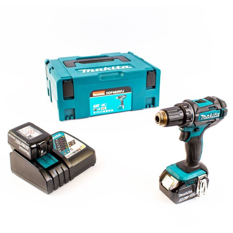 Image of Makita - Akku-Bohrschrauber DDF482RFJ 18V 2x Akkus 3.0 Ah im makpac