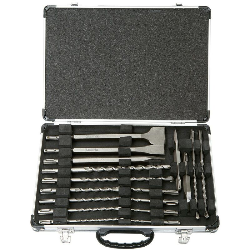 Image of Set mit 12 Bohrern, 2 Spitzen, 3 Meißeln SDS-Plus Makita D-42444