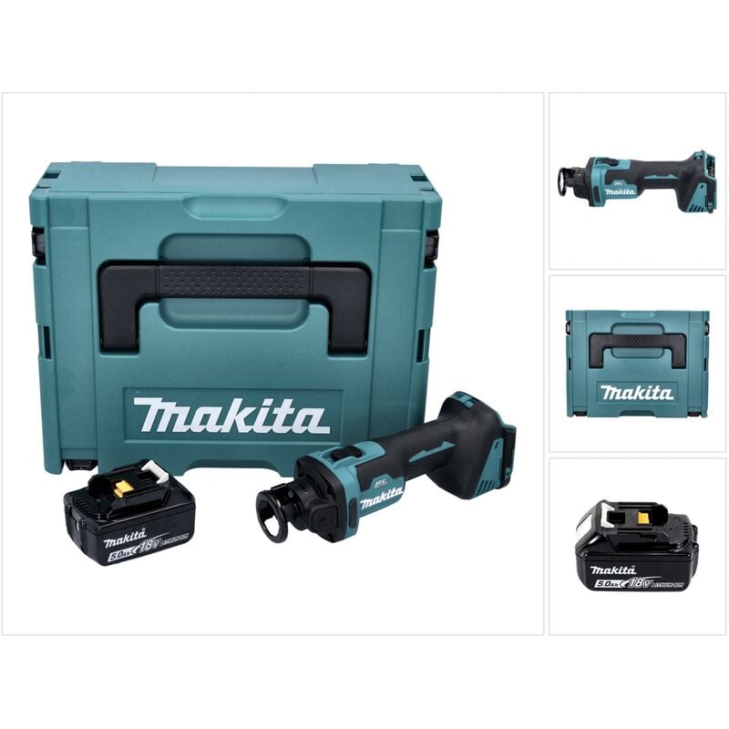 Image of Makita - dco 181 T1J Akku Rotationsschneider 18 v 32000 U/min Brushless + 1x Akku 5,0 Ah + Makpac - ohne Ladegerät