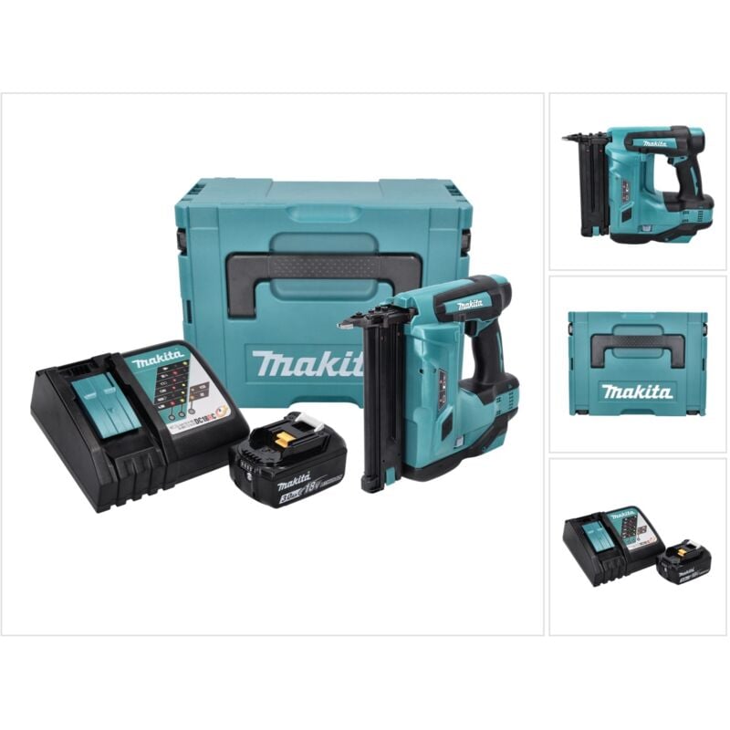 Image of Makita - dbn 500 RF1J Akku Stauchkopfnagler 18 v 15-50 mm + 1x Akku 3,0 Ah + Ladegerät + Makpac