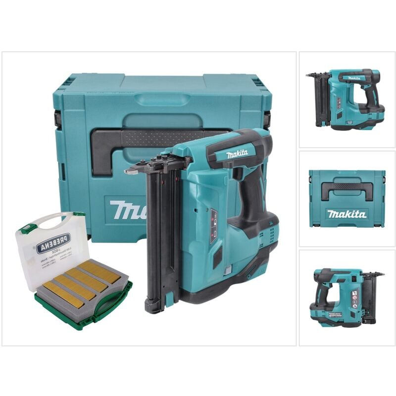 Image of Makita - dbn 500 zj Akku Stauchkopfnagler 18 v 15-50 mm + Makpac + Stauchkopfnägel J-Box 8000 Stück - ohne Akku, ohne Ladegerät