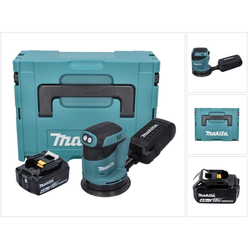 Image of Makita - dbo 180 M1J Akku Exzenterschleifer 18 v 125 mm + 1x Akku 4,0 Ah + Makpac - ohne Ladegerät