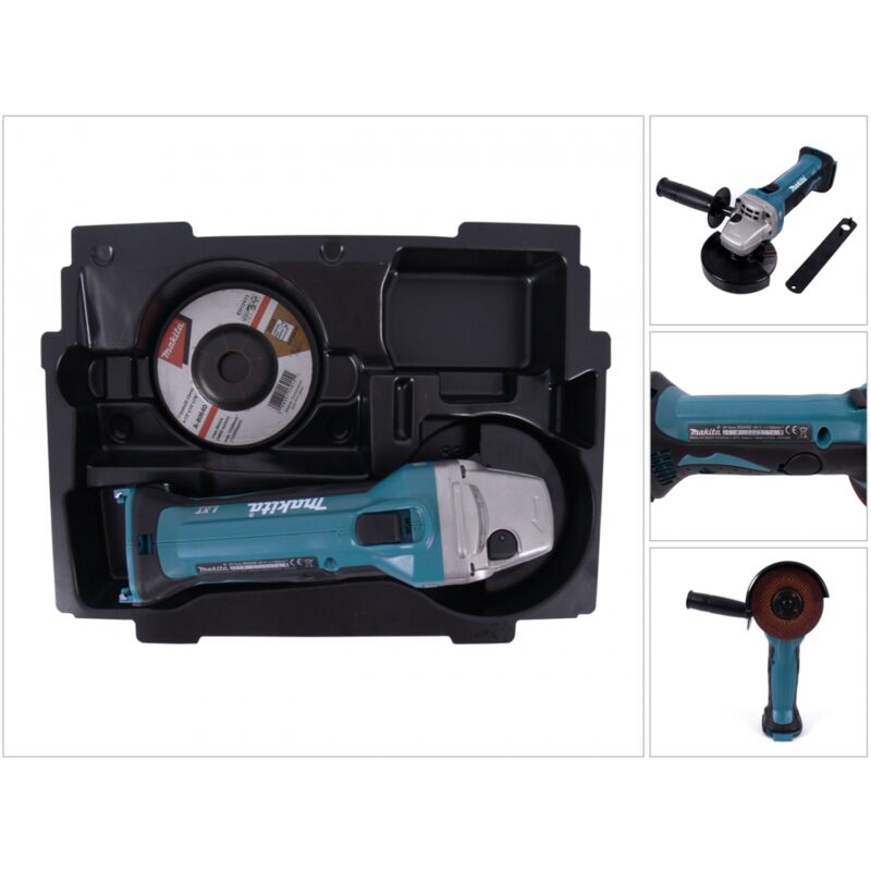 Image of Makita - dga 452 ze Akku Winkelschleifer 18V 115mm Solo + 1x passende Einlage für Makpac ( 837632-8 ) - ohne Akku, ohne Ladegerät