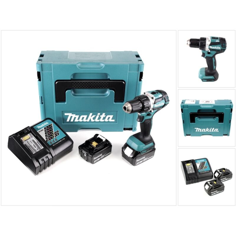 Image of Makita - ddf 484 rfj Akku Bohrschrauber brushless 18V 54Nm + 2x Akkus 3,0Ah + Ladegerät im Makpac