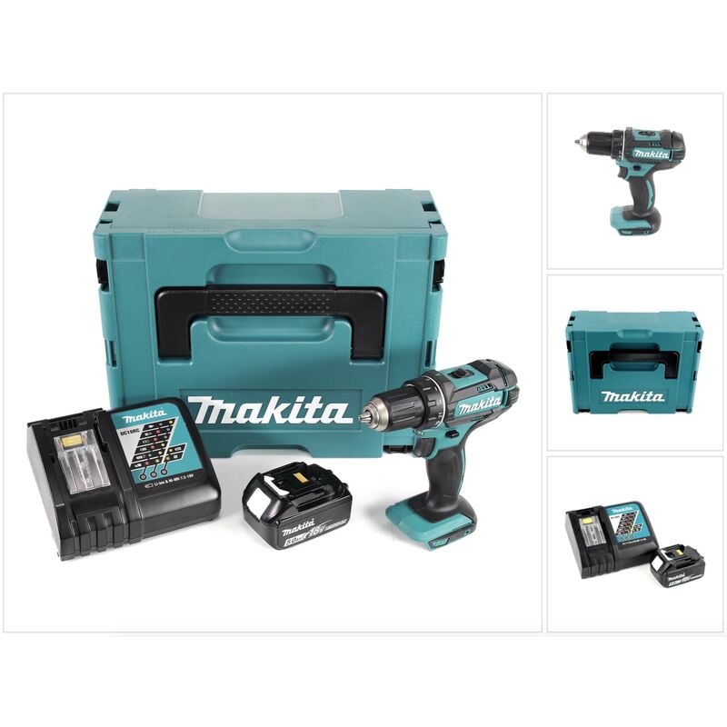 Image of Makita - ddf 482 RT1J Akku Bohrschrauber 18V 62Nm + 1x Akku 5,0Ah + Ladegerät im Makpac 2