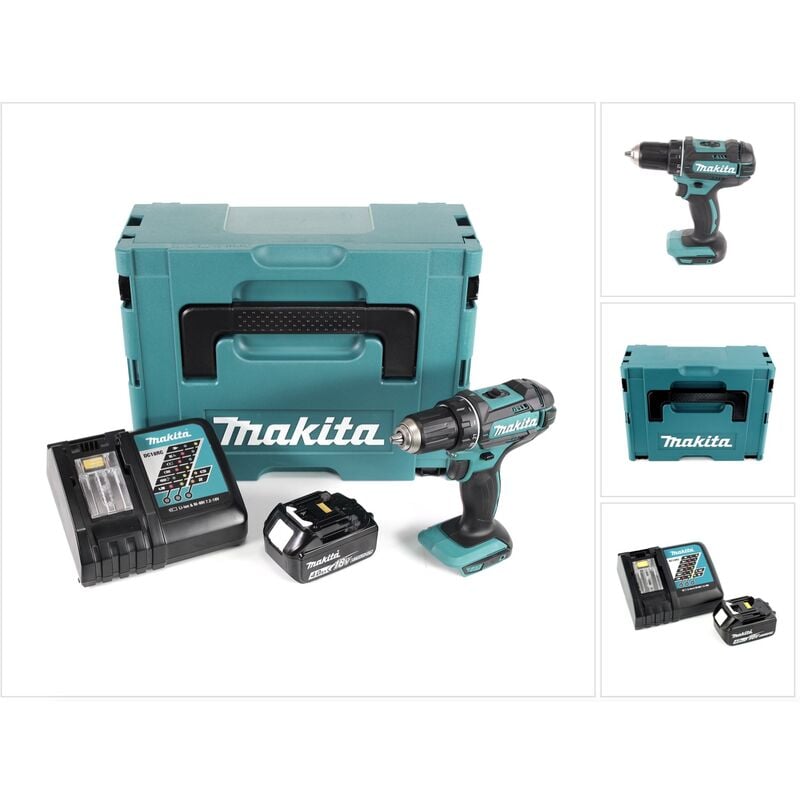 Image of Makita - ddf 482 RM1J Akku Bohrschrauber 18V 62Nm im Makpac + 1x 4,0 Ah Akku + Ladegerät