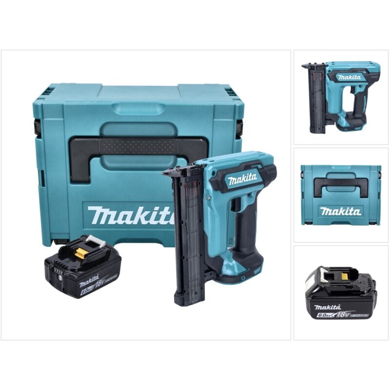 Image of Makita - dfn 350 G1J Akku Stauchkopfnagler 18 v 15 - 35 mm + 1x Akku 6,0 Ah + Makpac - ohne Ladegerät