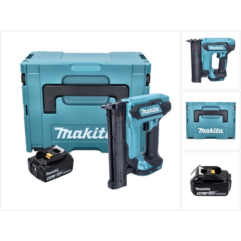 Image of Makita - dfn 350 T1J Akku Stauchkopfnagler 18 v 15 - 35 mm + 1x Akku 5,0 Ah + Makpac - ohne Ladegerät