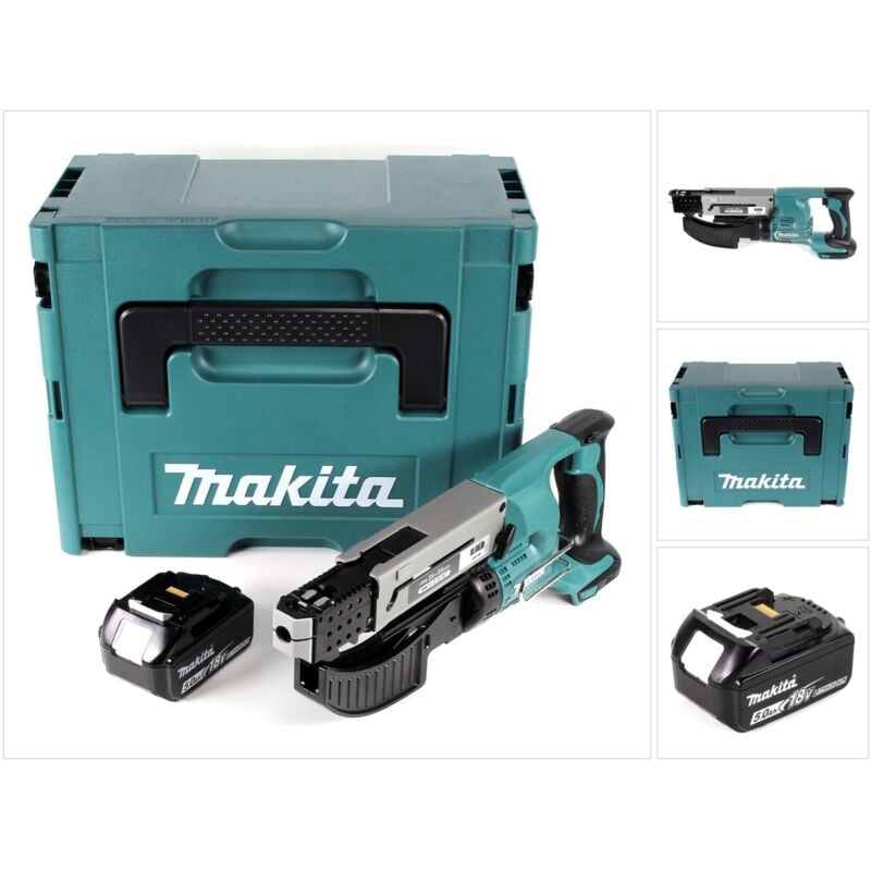 Image of Makita - dfr 550 T1J Akku Magazinschrauber 18V 25-55mm + 1x Akku 5,0Ah + Makpac - ohne Ladegerät