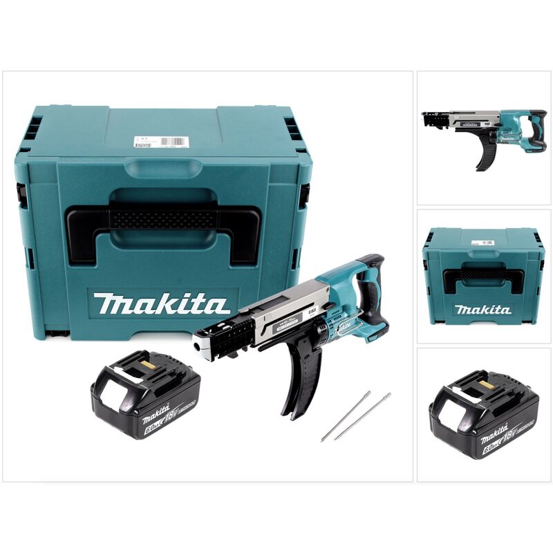 Image of Makita DFR 750 G1J Akku Magazinschrauber 18V 45-75mm + 1x Akku 6,0Ah + Makpac - ohne Ladegerät