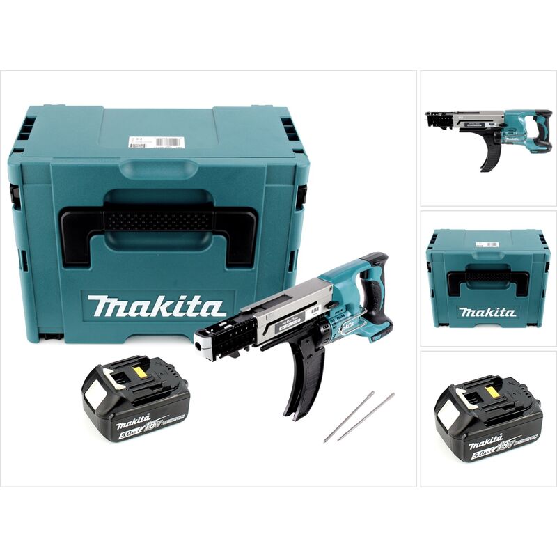 Image of Makita DFR 750 T1J Akku Magazinschrauber 18V 45-75mm + 1x Akku 5,0Ah + Makpac - ohne Ladegerät