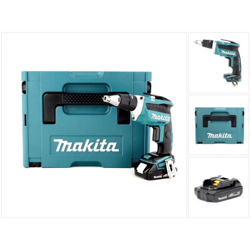 Image of Makita DFS 452 Y1J Akku Schnellbauschrauber 18V Brushless + 1x Akku 1,5Ah + Makpac - ohne Ladegerät